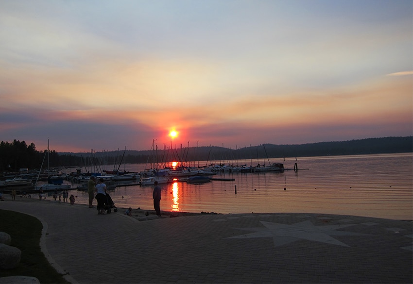 Sonnenuntergang Payette Lake