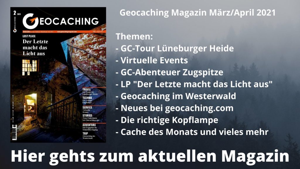 Werbeanzeige Geocaching Magazin Mai/Juni 2020