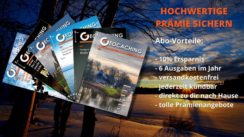 Werbung Geocaching Magazin Abo